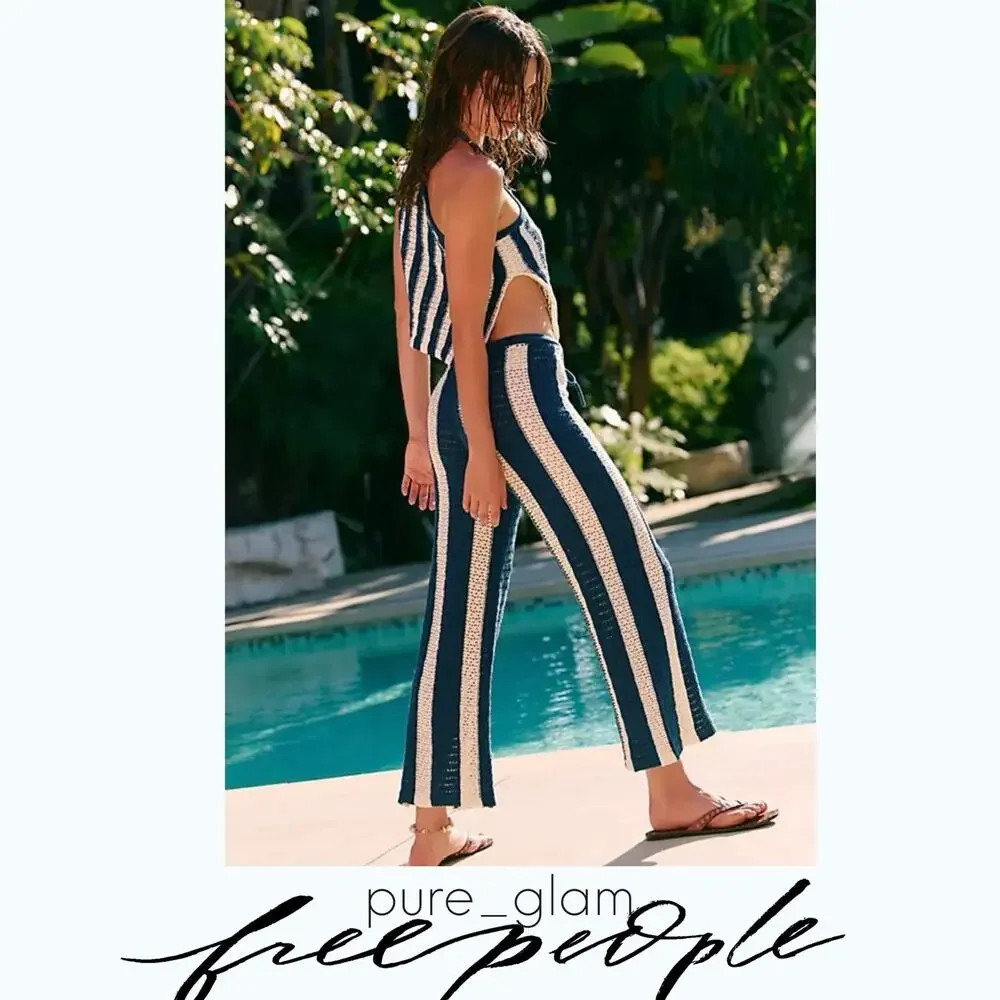 Free People crochet set Free-est pants set summer